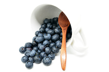 Image showing Tasty blueberries isolated