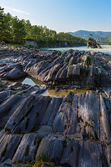 Image showing Fast mountain river Katun