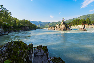 Image showing Fast mountain river Katun