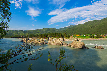 Image showing Fast mountain river Katun