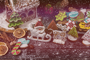 Image showing Gingerbreads for new years and christmas