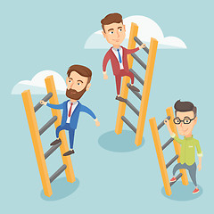 Image showing Business people climbing to success.