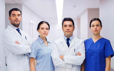 Image showing group of medics or doctors at hospital