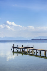 Image showing wooden jetty Starnberg Lake