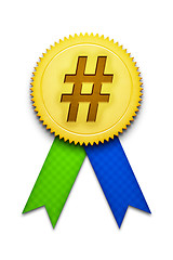 Image showing hashtag ribbon badge