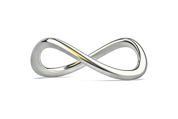 Image showing a chrome infinity sign isolated on white