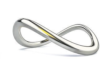 Image showing a chrome infinity sign isolated on white