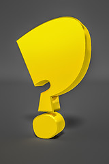 Image showing a stylish yellow question mark