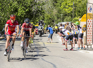 Image showing The Cyclist Thomas De Gendt on Mont Ventoux - Tour de France 201