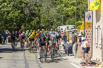 Image showing The Peloton on Mont Ventoux - Tour de France 2016