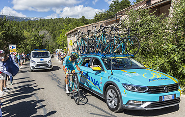 Image showing Astana Teamwork on Mont Ventoux - Tour de France 2016