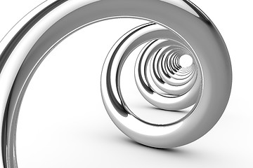Image showing shiny chrome spiral