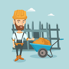 Image showing Builder giving thumb up vector illustration.