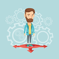 Image showing Man choosing career way vector illustration.