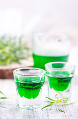 Image showing estragon drink shot 