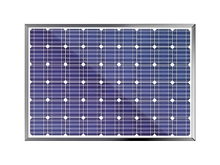 Image showing Solar panel on white