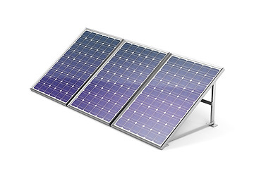 Image showing Three solar panels 