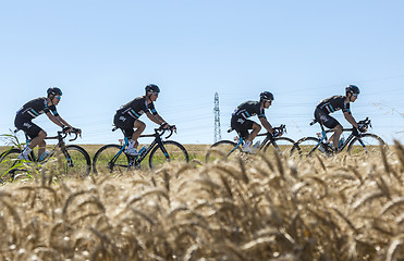 Image showing Team Sky in the Plain - Tour de France 2016