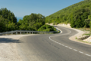 Image showing Road in green mountains