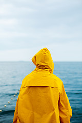 Image showing Anonymous girl on waterfront