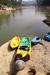 Image showing Kayaks