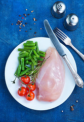 Image showing chicken fillet with vegetables