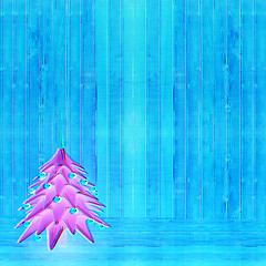 Image showing Christmas background. 3d illustration. Anaglyph. View with red/c