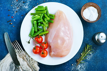 Image showing chicken fillet with vegetables