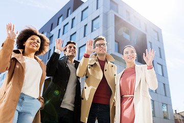 Image showing international group of people on city street