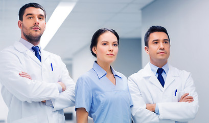 Image showing group of medics or doctors at hospital