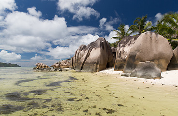 Image showing island beach in indian ocean on seychelles