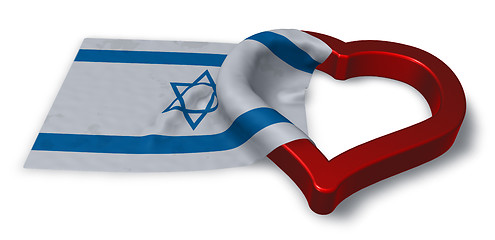 Image showing flag of israel and heart symbol - 3d rendering