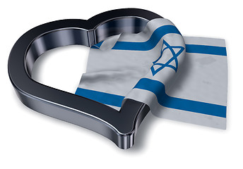 Image showing flag of israel and heart symbol - 3d rendering