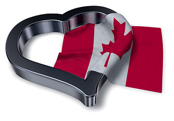 Image showing flag of canada and heart symbol - 3d rendering