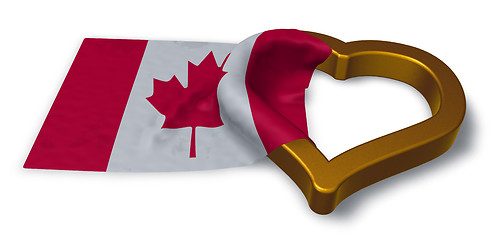 Image showing flag of canada and heart symbol - 3d rendering