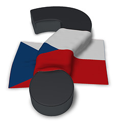 Image showing question mark and flag of Czech Republic  - 3d illustration