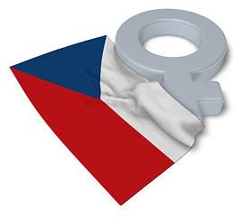 Image showing female symbol and flag of Czech Republic - 3d rendering