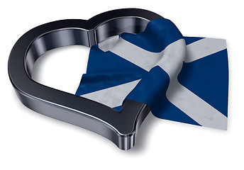 Image showing  flag of scotland and heart symbol - 3d rendering