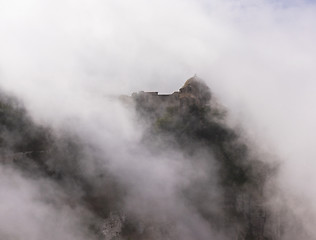 Image showing Old church in clouds. Sicily, Italy.