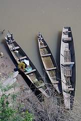 Image showing Woman and boats