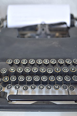 Image showing Old typing machine