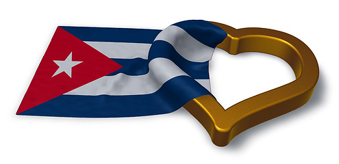 Image showing flag of cuba and heart symbol - 3d rendering