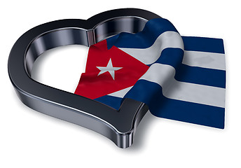 Image showing flag of cuba and heart symbol - 3d rendering