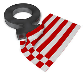 Image showing female symbol and flag of bremen - 3d rendering