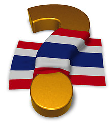 Image showing question mark and flag of thailand - 3d illustration