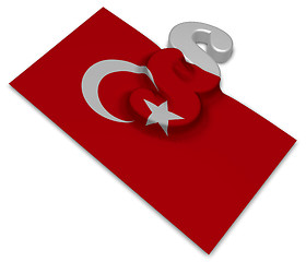 Image showing paragraph symbol and turkey flag - 3d rendering