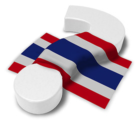 Image showing question mark and flag of thailand - 3d illustration