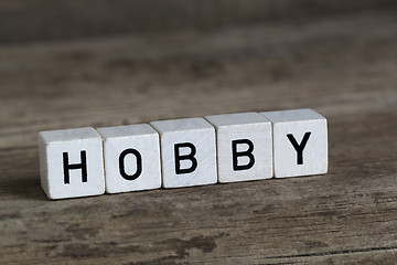 Image showing Hobby, written in cubes