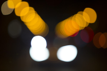 Image showing Colorful bokeh on black background