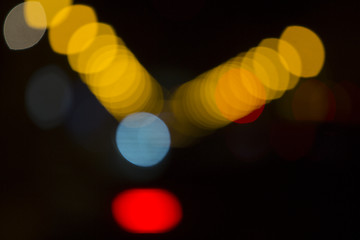 Image showing Colorful bokeh on black background